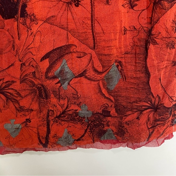 Jean Paul Gaultier Fuzzi Mesh Cards Hearts Spades Birds Y2K L? Read Description‎ - Picture 7 of 9